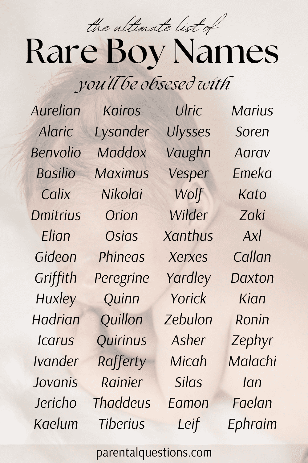 Top 50 Popular Rare Baby Boy Names: Unique and Meaningful Options for ...